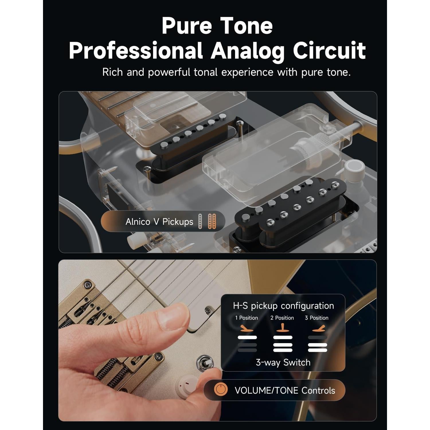 Đàn Guitar Điện Donner HUSH-X Pro - Việt Music