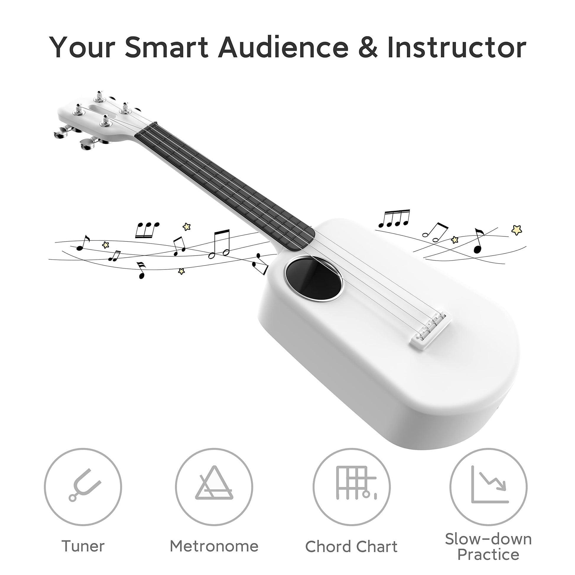 Đàn Ukulele Concert PopuMusic PopuLele 2 Pro Smart - Việt Music