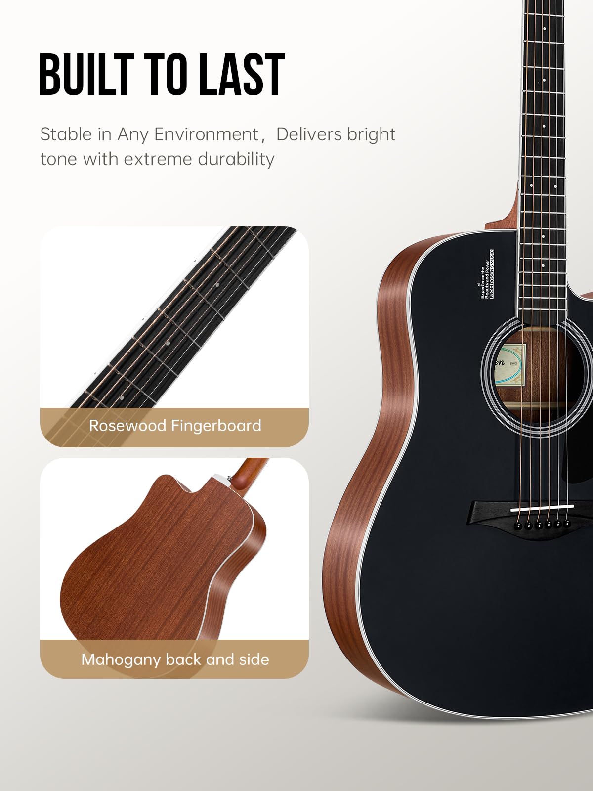 Đàn Guitar Acoustic Rosen G11D Mahogany - Neo Series - Việt Music