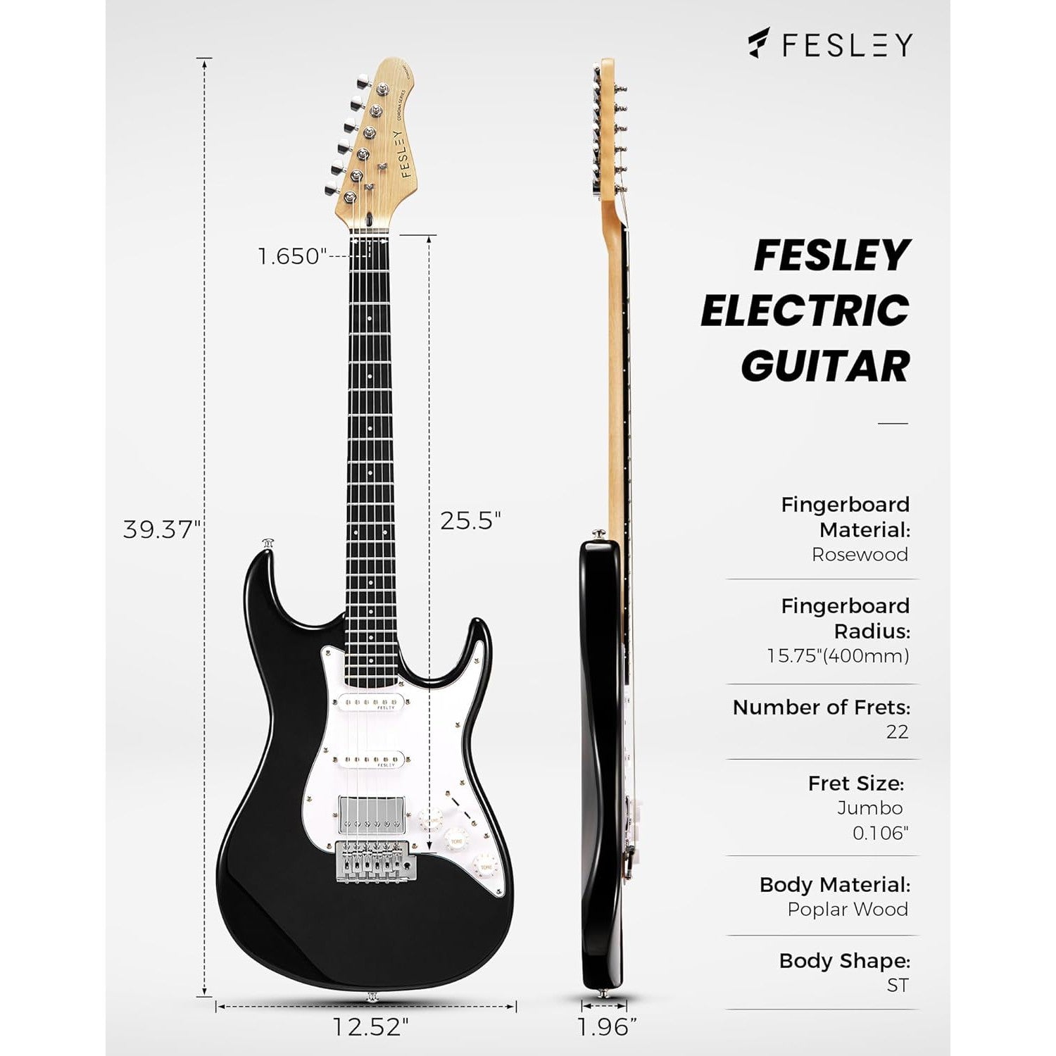 Đàn Guitar Điện Fesley FST100 HSS, Rosewood Fingerboard - Việt Music