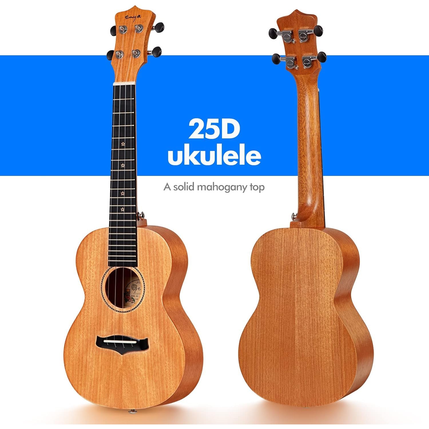 Đàn Ukulele Concert Enya 25D Solid Mahogany - Việt Music