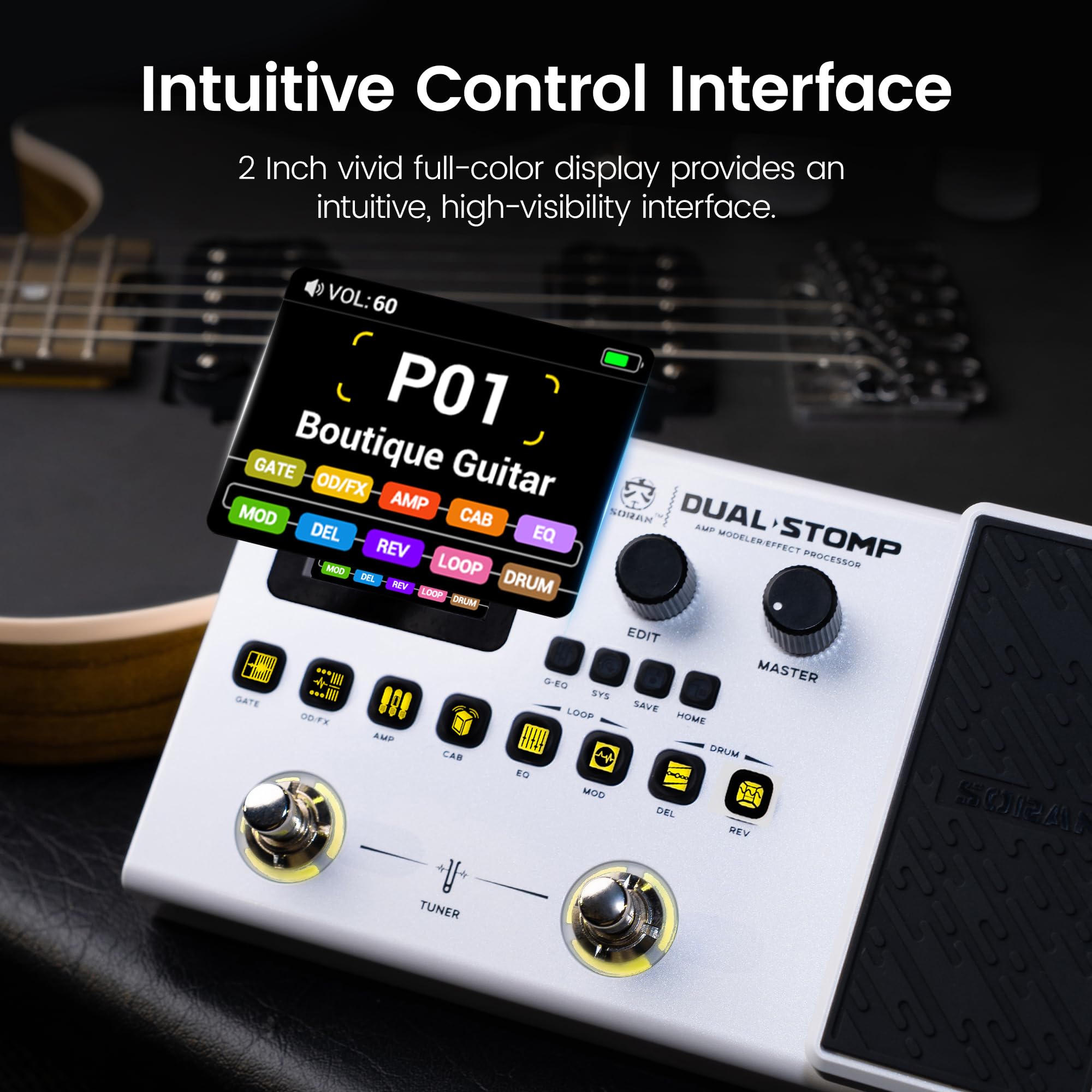 Pedal Guitar Soran Dual Stomp – Việt Music