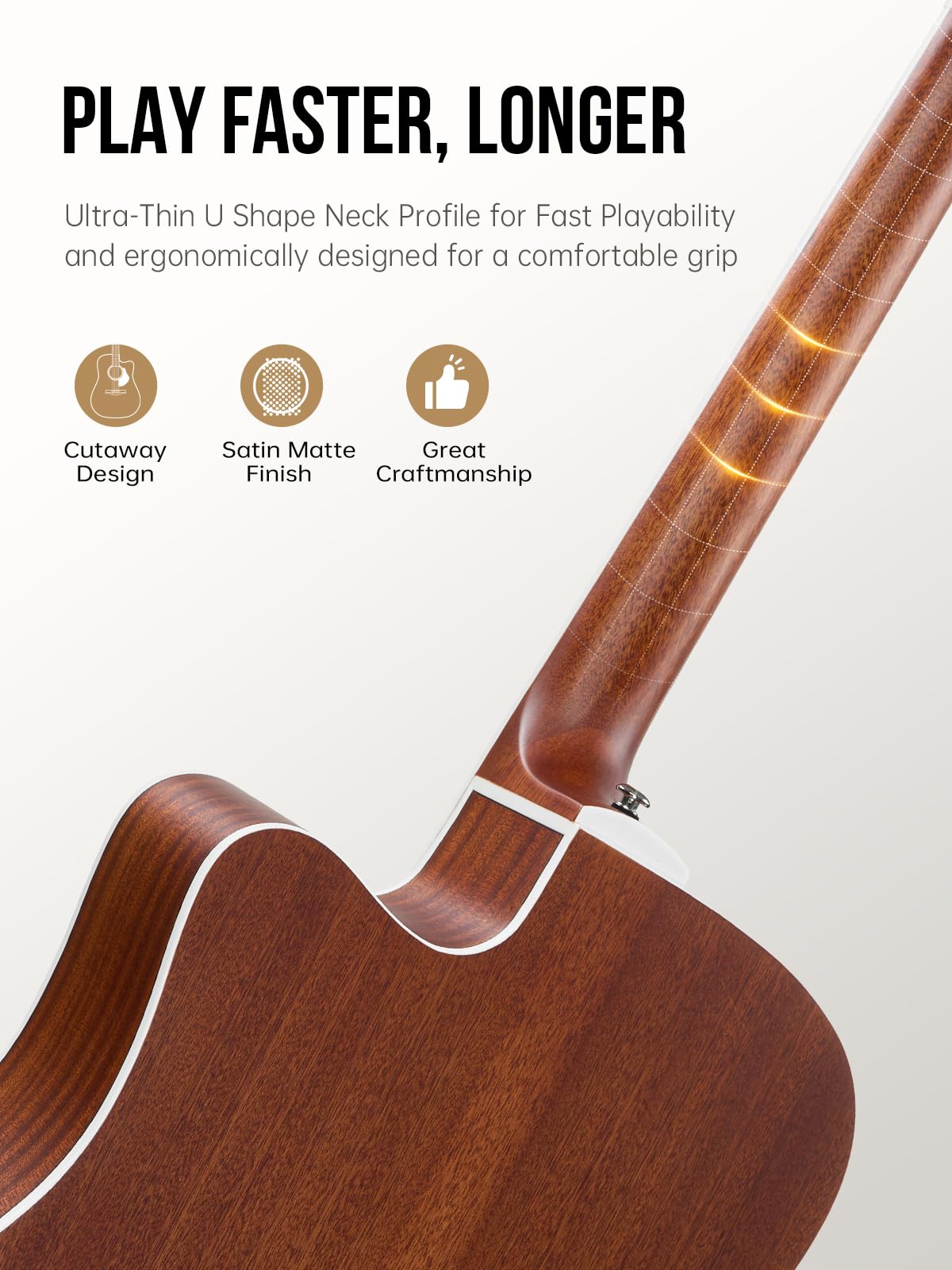 Đàn Guitar Acoustic Rosen G11D Mahogany - Neo Series - Việt Music