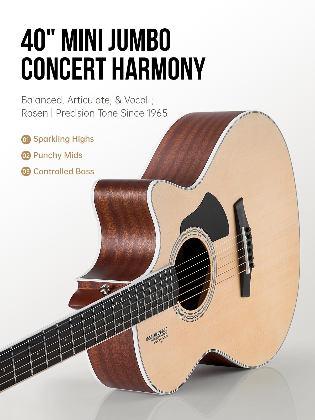 Đàn Guitar Acoustic Rosen G11A Mahogany - Neo Series - Việt Music