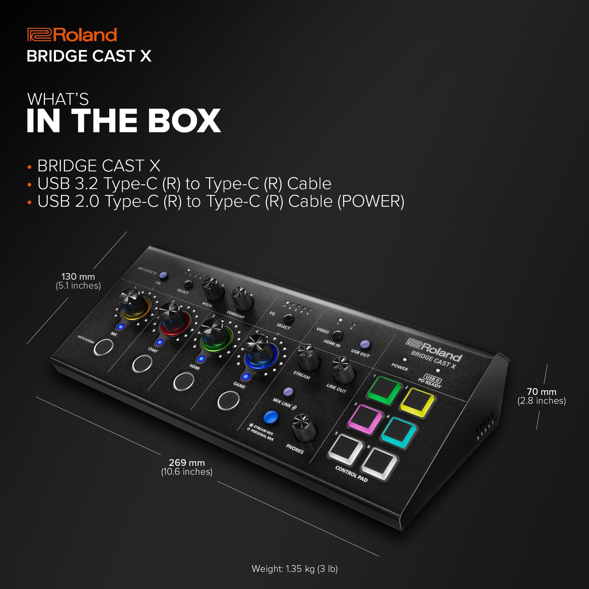 Mixer Roland Bridge Cast X Dual-bus Pro Streaming and Video Capture - Việt Music