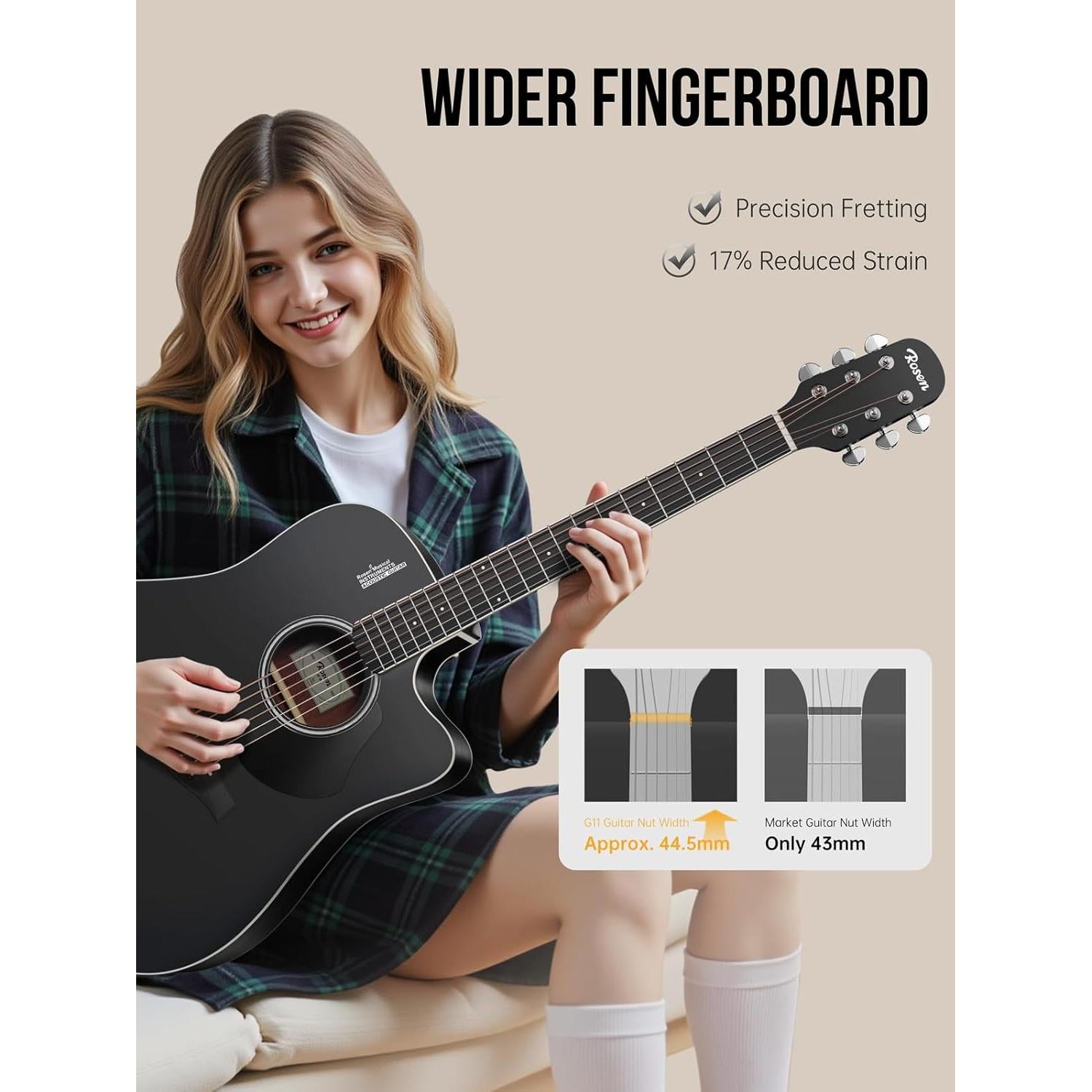 Đàn Guitar Acoustic Rosen G11D (2025) - Việt Music