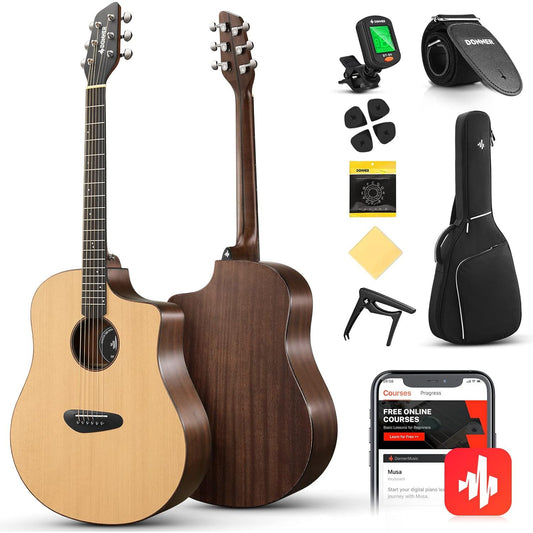 Đàn Guitar Acoustic Donner S410C Spruce - Việt Music