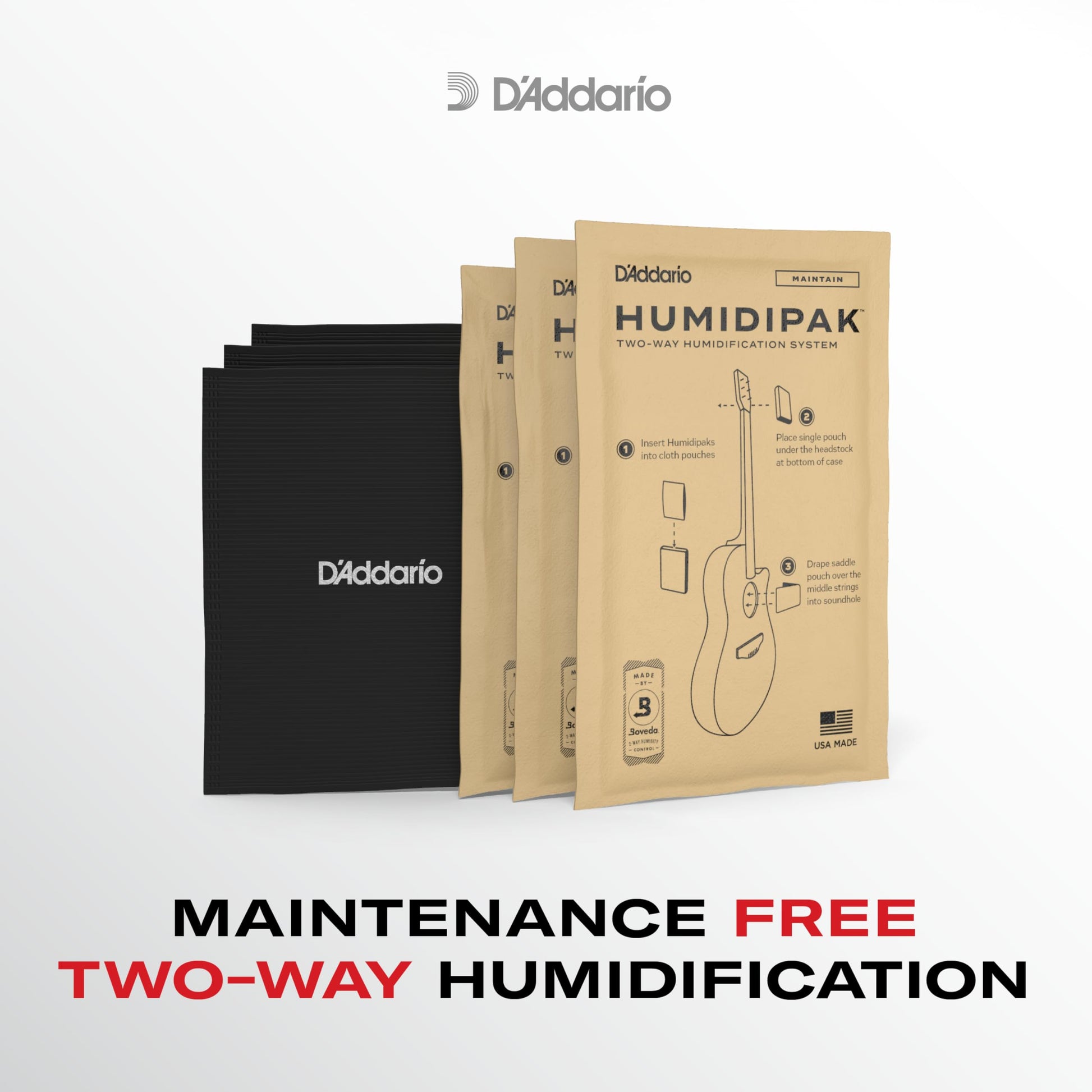 Thiết Bị Kiểm Soát Độ Ẩm Đàn Guitar D'Addario PW-HPK-04 Humidipak Absorb - Việt Music