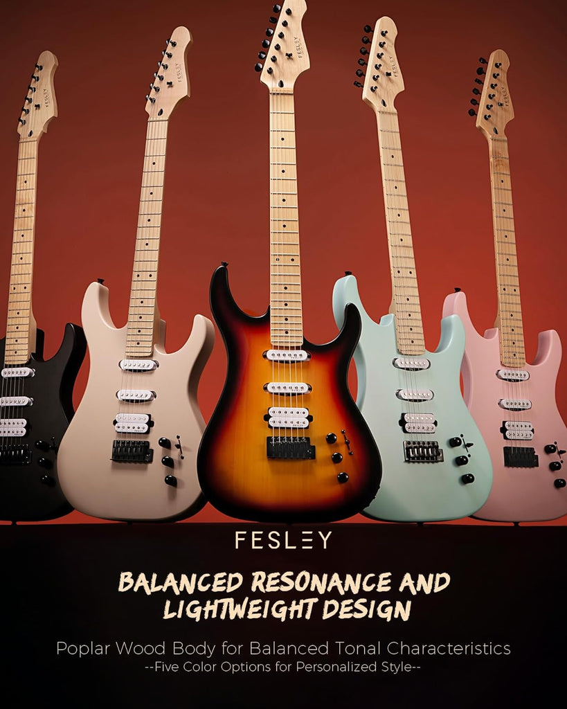 Đàn Guitar Điện Fesley FST350M HSS, Maple Fingerboard