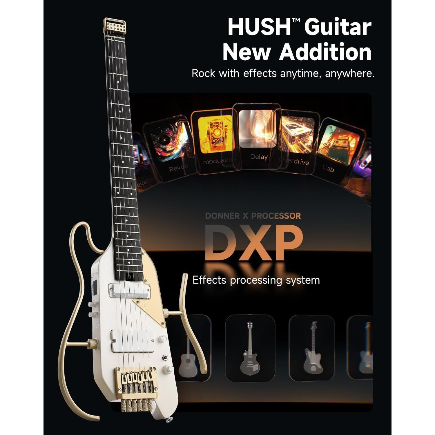 Đàn Guitar Điện Donner HUSH-X Pro - Việt Music