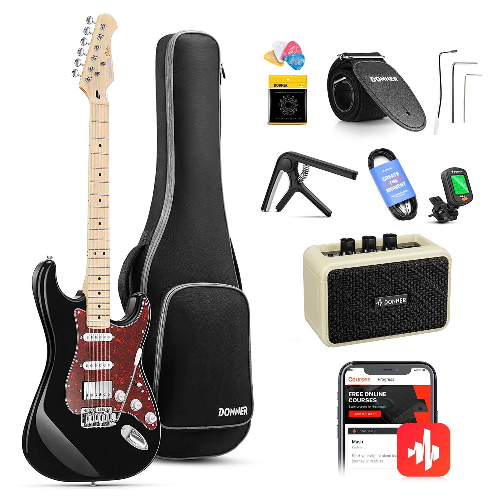 Đàn Guitar Điện Donner DST-152 HSS, Maple Fingerboard - Việt Music