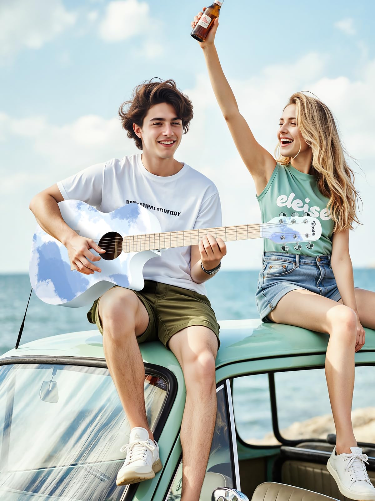 Đàn Guitar Acoustic Rosen G11A Mahogany - Neo Series, Colorful - Việt Music