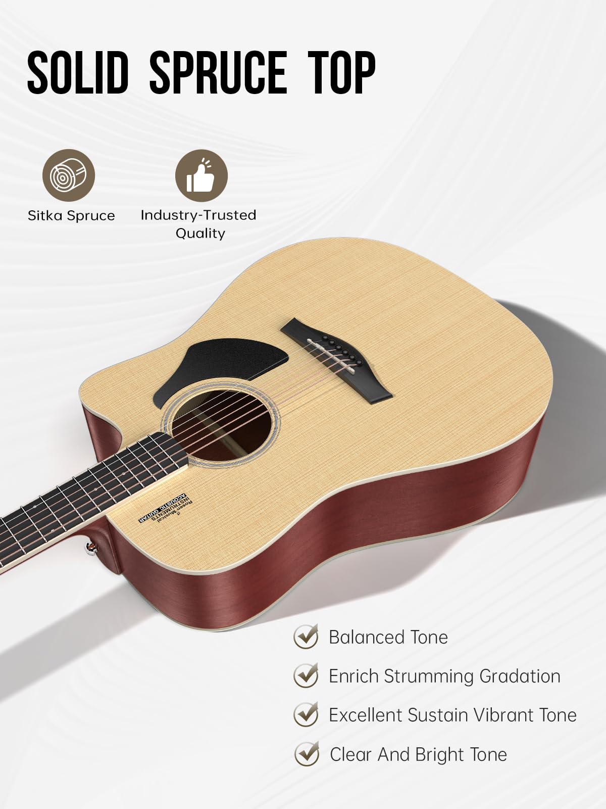 Đàn Guitar Acoustic Rosen G11A Mahogany - Neo Series, Cloud Feel - Việt Music