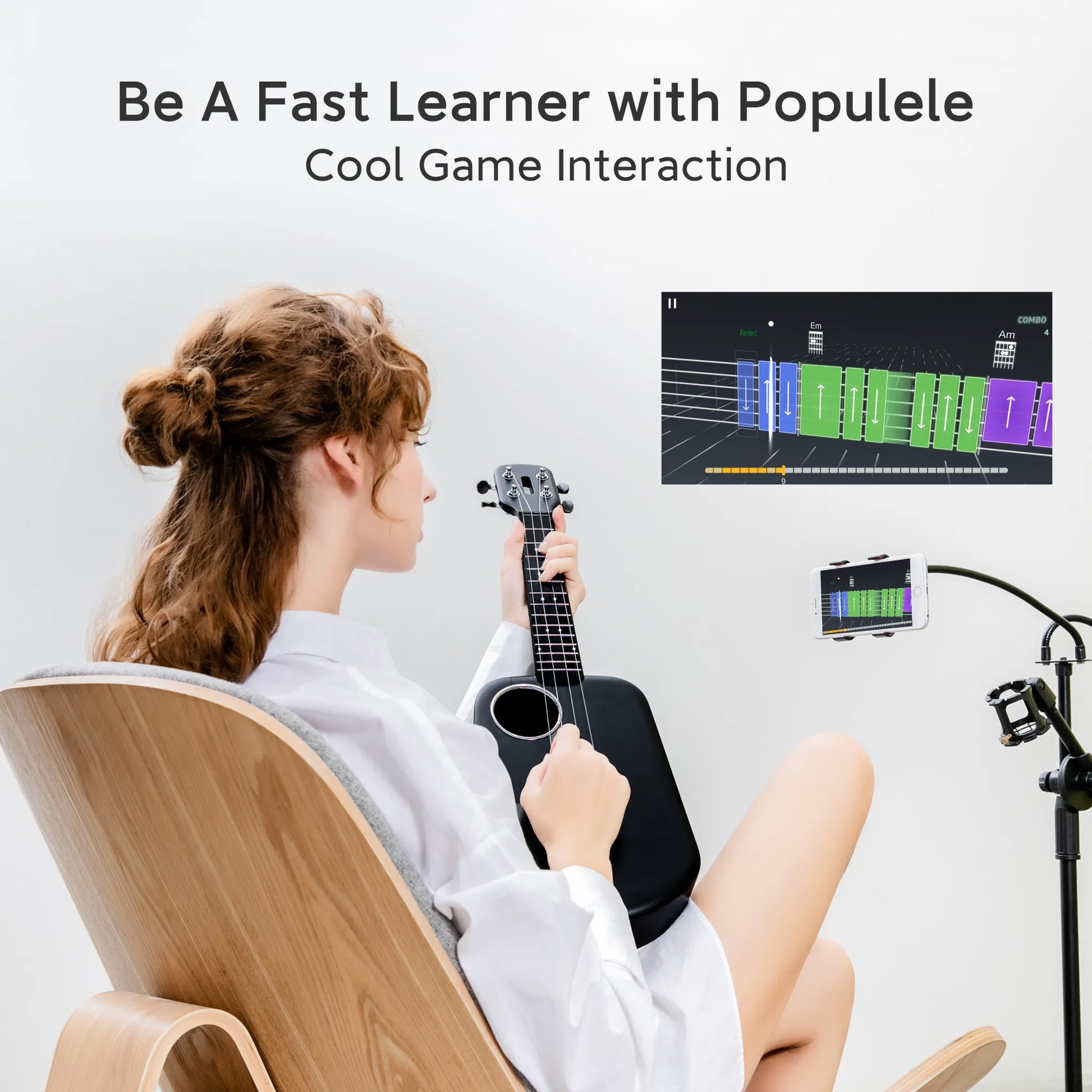 Đàn Ukulele Concert PopuMusic Populele 2 Pro Smart - Việt Music