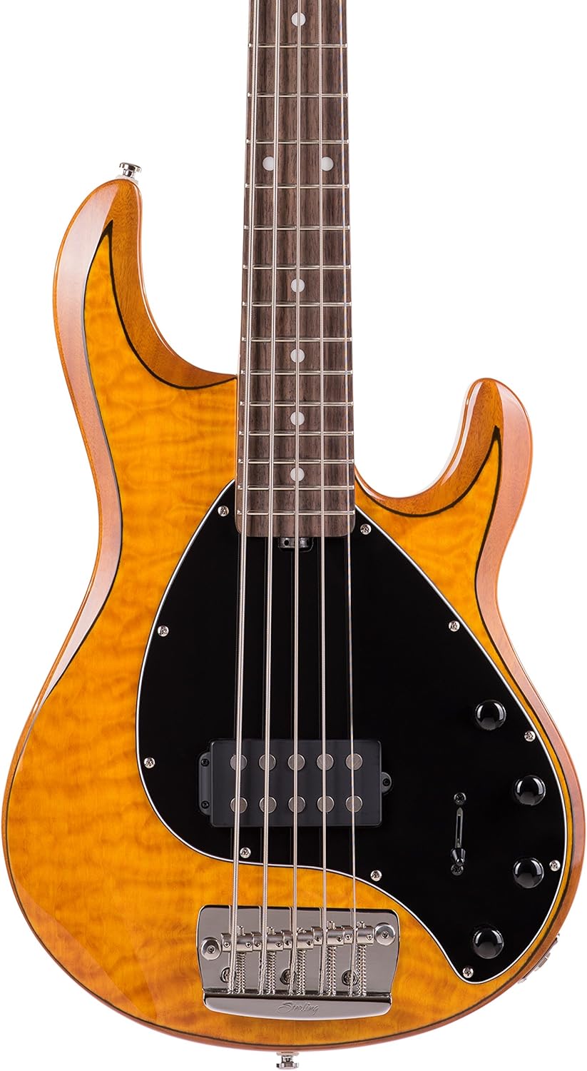 Đàn Guitar Bass Sterling By Music Man StingRay Ray35QM H, Maple Fingerboard - 5 Strings - Việt Music