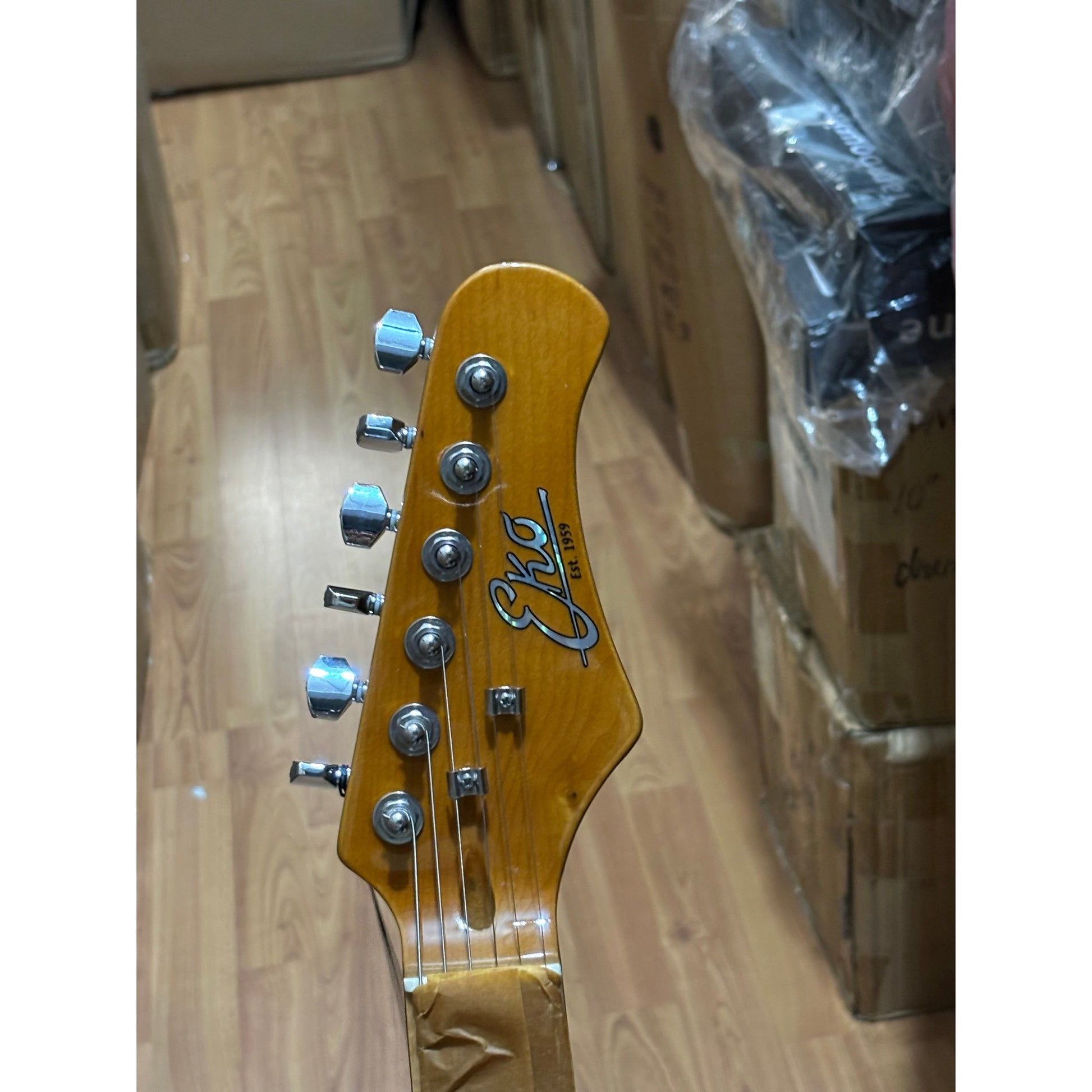 Đàn Guitar Điện Guitar EKo S-300 SSS, Resin Fingerboard, Sunburst - Việt Music