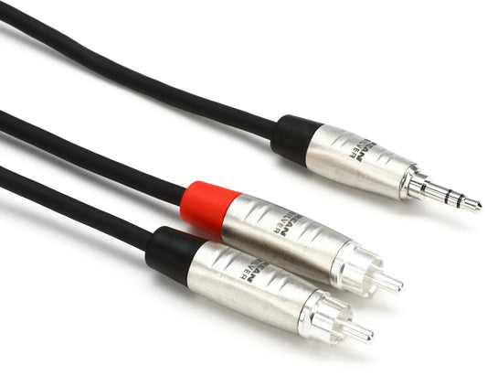 Dây Cáp Kết Nối Hosa Pro Stereo Breakout Cable - 3.5mm TRS Male to Dual RCA Male