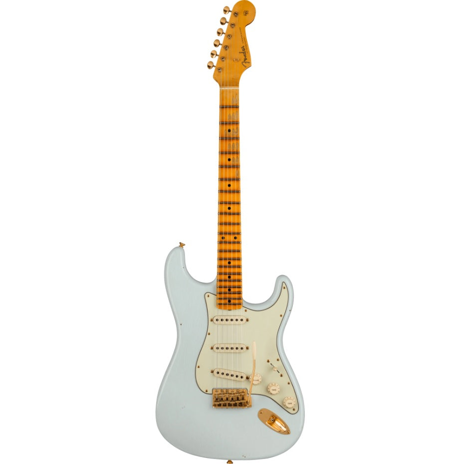 Đàn Guitar Điện Fender Custom Shop Limited Edition '62 Bone Tone Stratocaster Journeyman Relic SSS, Maple Fingerboard, Aged Sonic Blue