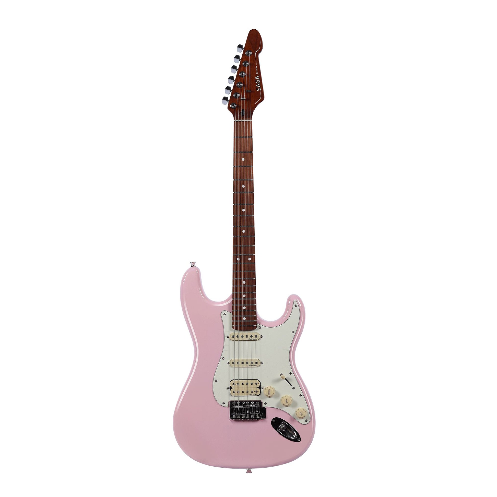 Đàn Guitar Điện Saga SMF1314 Stratocaster HSS, Maple Fingerboard, Pink - Việt Music