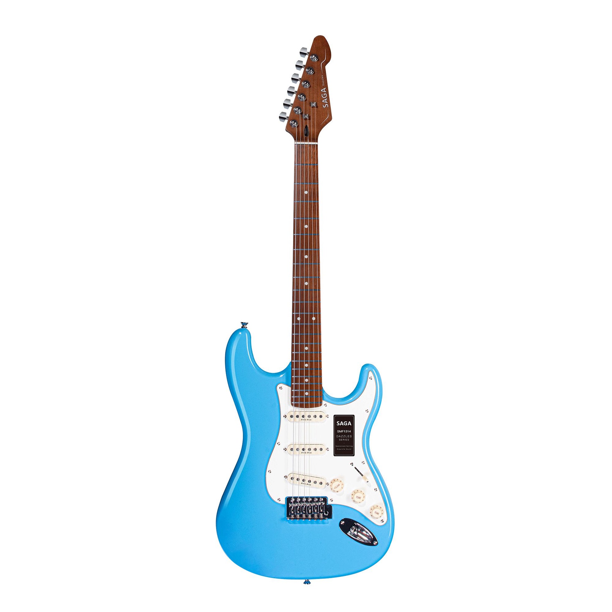 Đàn Guitar Điện Saga SMF1314 Stratocaster SSS, Maple Fingerboard, Blue - Việt Music