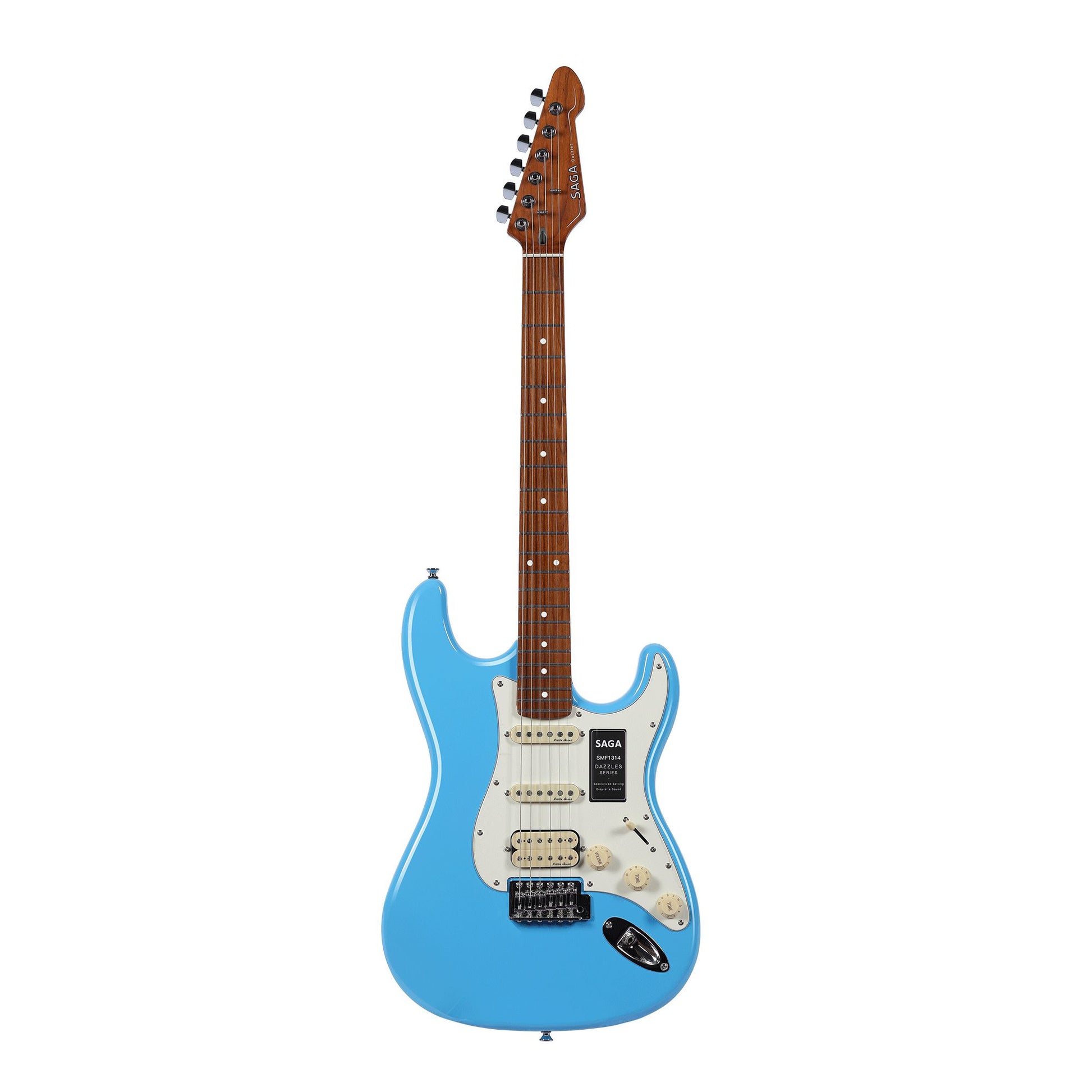 Đàn Guitar Điện Saga SMF1314 Stratocaster HSS, Maple Fingerboard, Blue - Việt Music