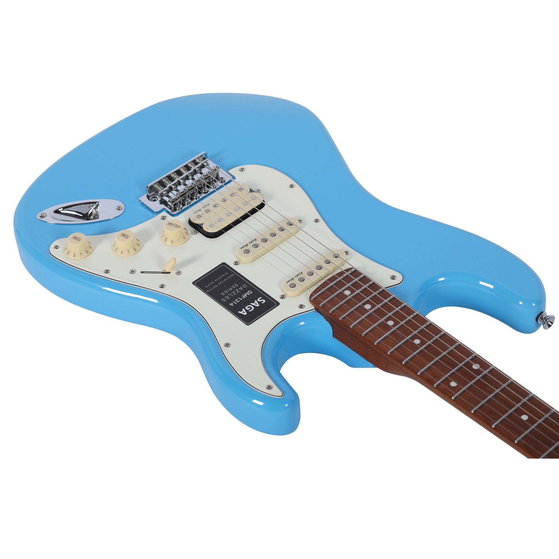 Đàn Guitar Điện Saga SMF1314 Stratocaster HSS, Maple Fingerboard, Blue - Việt Music