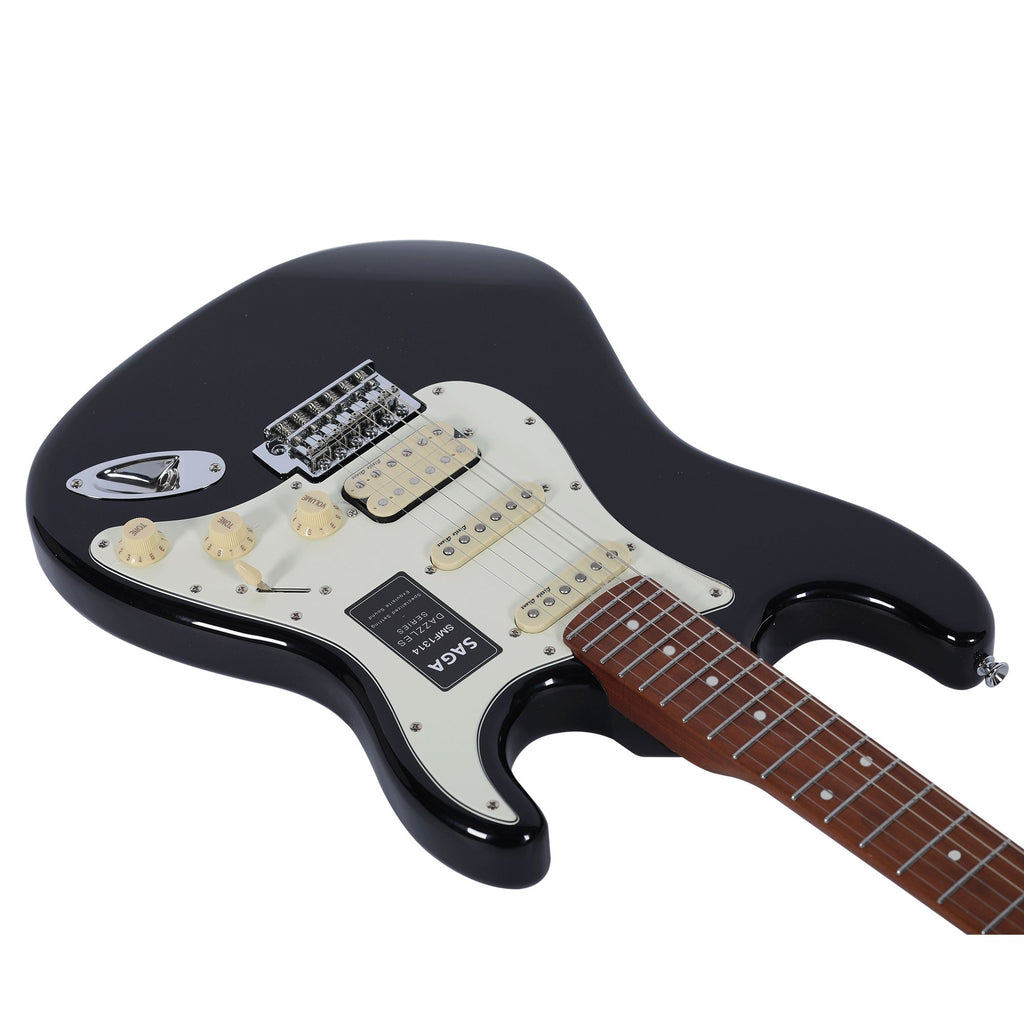 Đàn Guitar Điện Saga SMF1314 Stratocaster HSS, Maple Fingerboard, Black - Việt Music