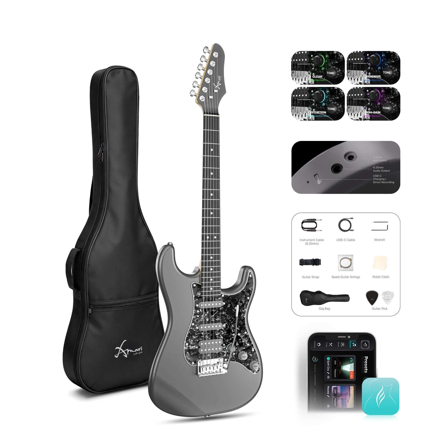 Đàn Guitar Điện Enya Amari E-SP1 - Việt Music