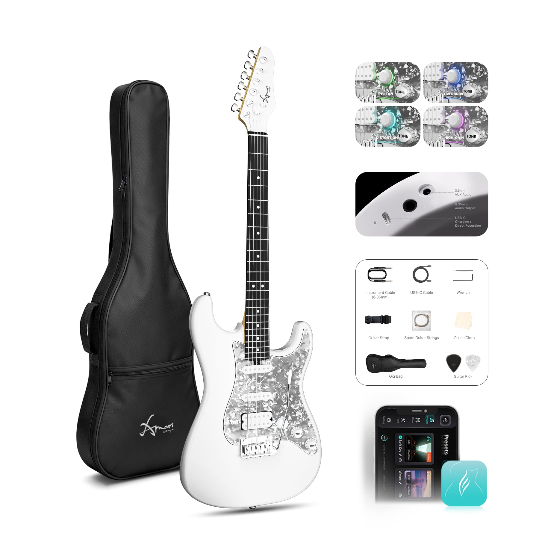Đàn Guitar Điện Enya Amari E-SP1 - Việt Music