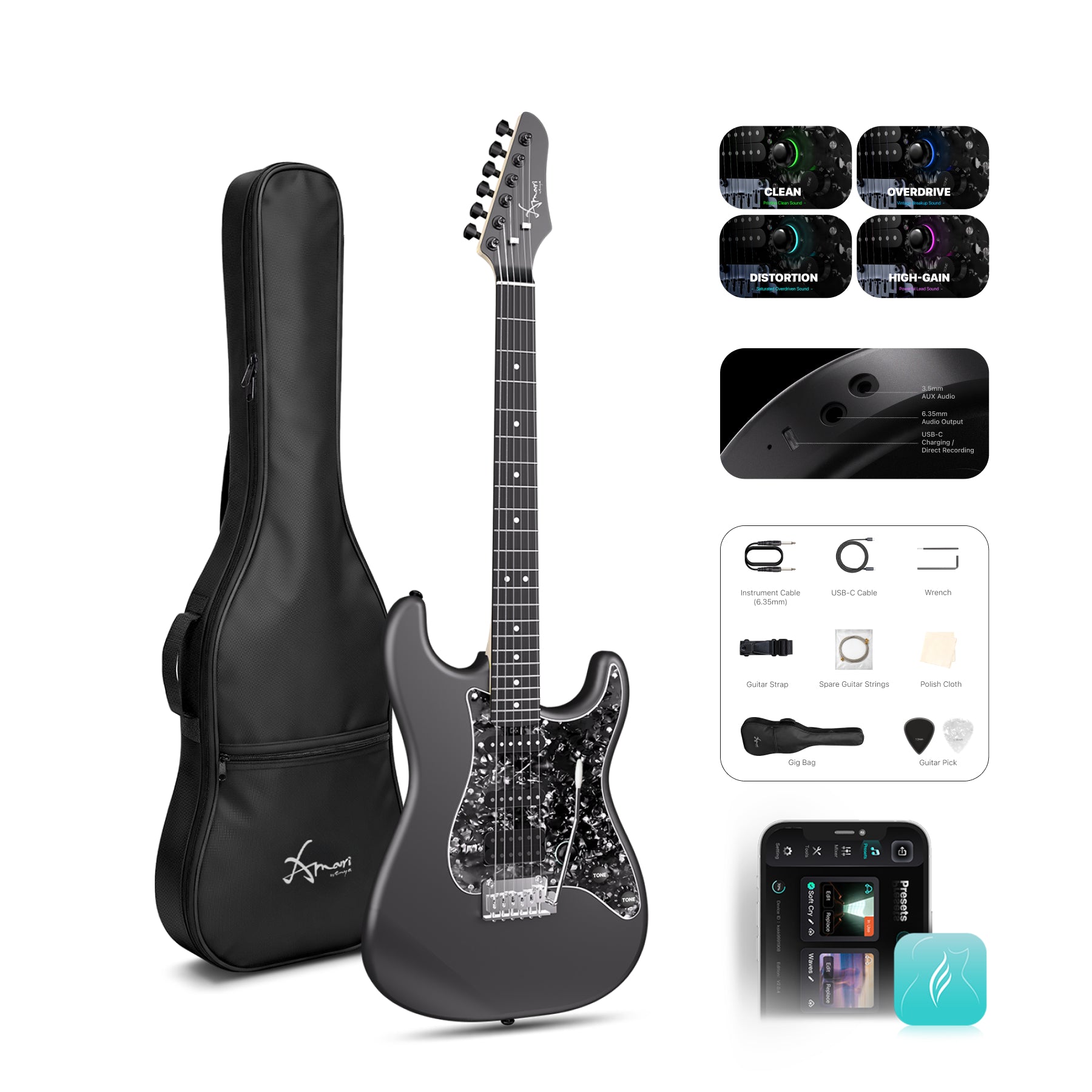 Đàn Guitar Điện Enya Amari E-SP1 - Việt Music