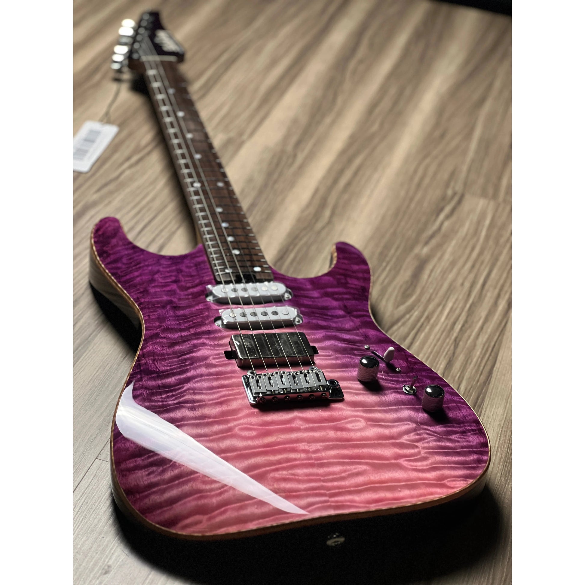 Đàn Guitar Điện Soloking MS-1 Custom 24 Quilt HSS, Rosewood Fingerboard, Purple Wakesurf Jescar - Việt Music