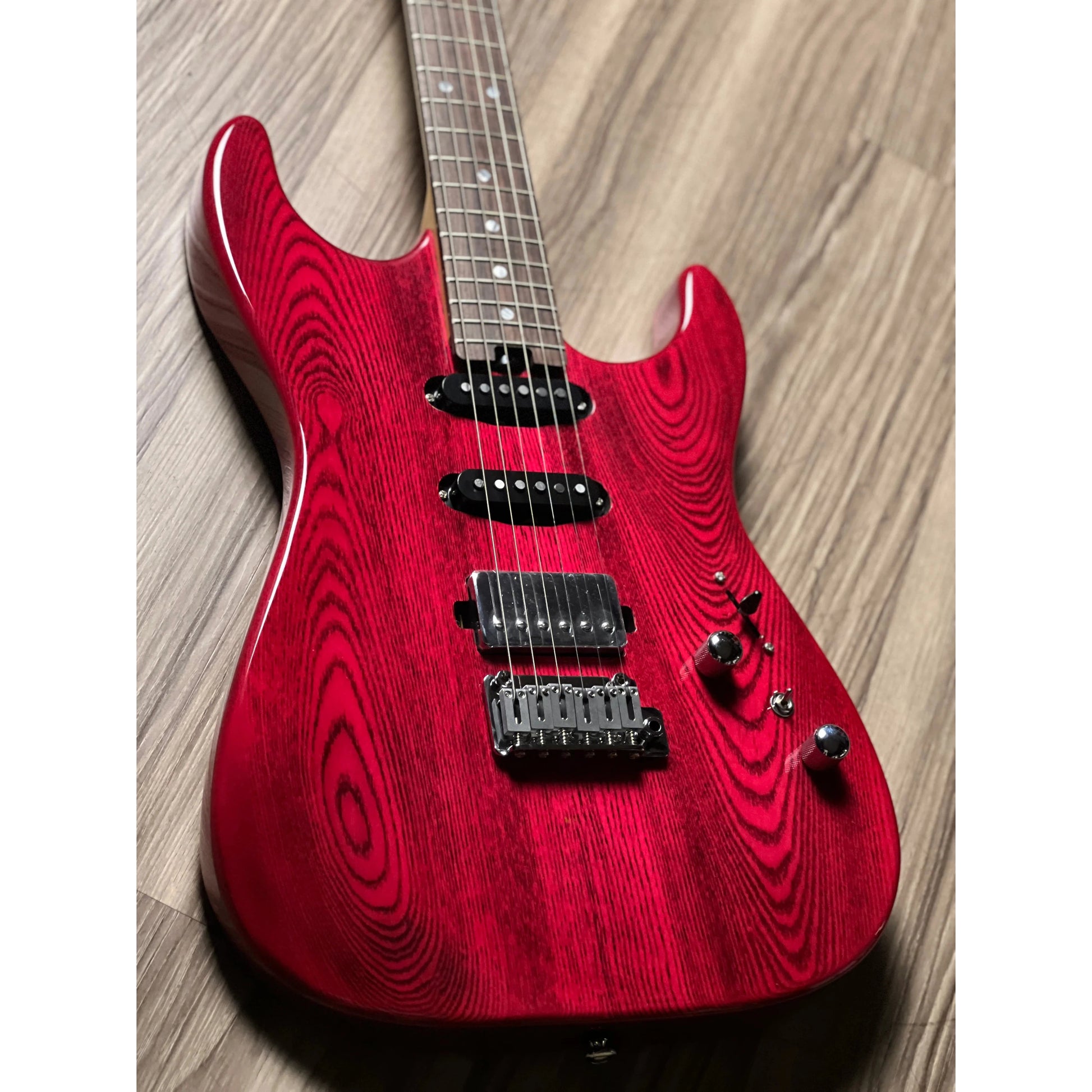 Đàn Guitar Điện Soloking MS-1 Custom HSS, Rosewood Fingerboard, Transparent Magenta - Việt Music