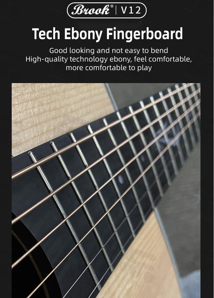 Đàn Guitar Acoustic Brook V12R DQM 41 Ink