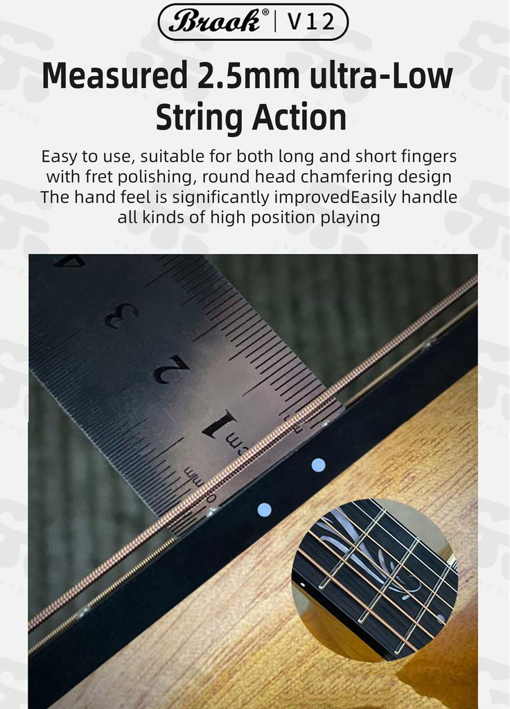 Đàn Guitar Acoustic Brook V12R DQM 41 Ink
