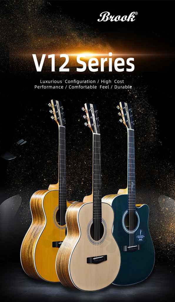 Đàn Guitar Acoustic Brook V12R DQM 41 Ink