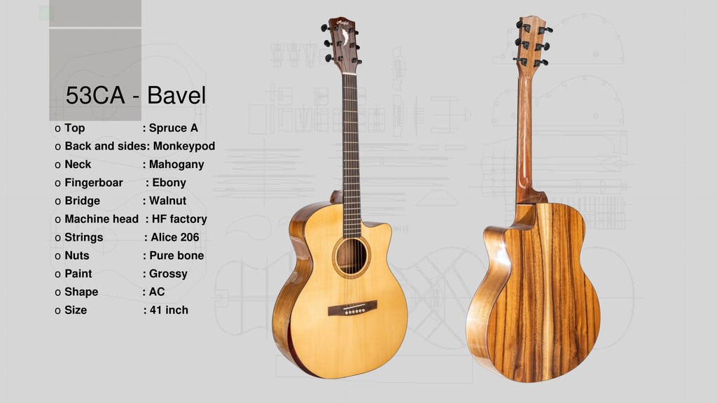 Đàn Guitar Acoustic Asolid 53CA Bavel