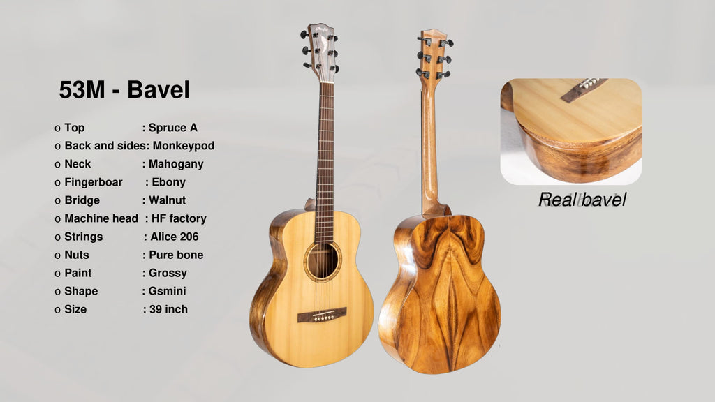 Đàn Guitar Acoustic Asolid 53M Bavel