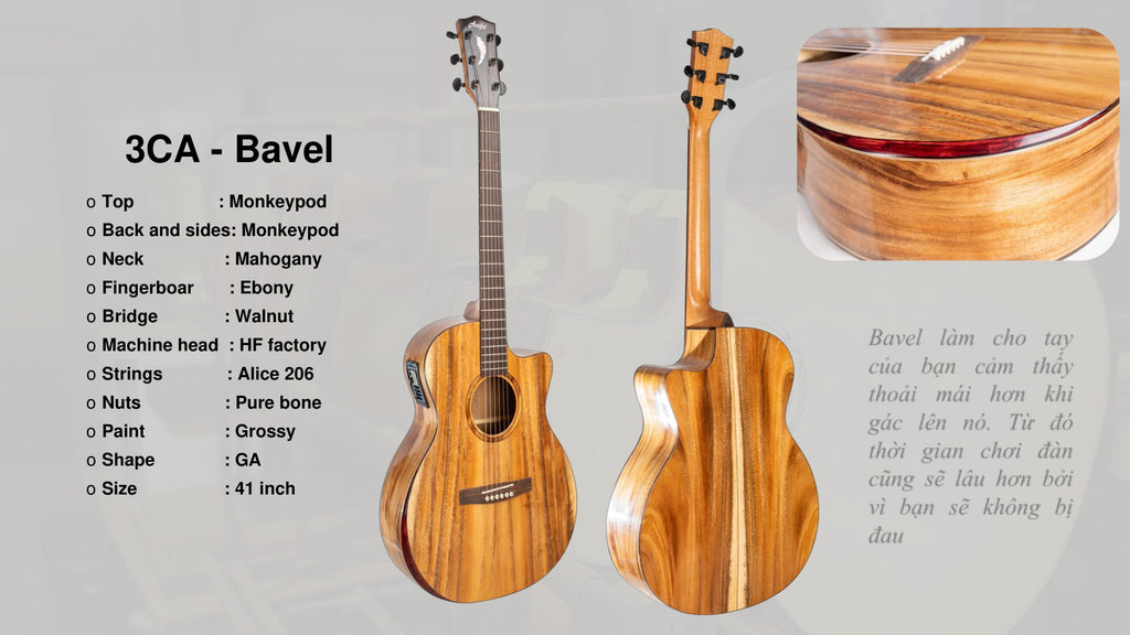 Đàn Guitar Acoustic Asolid 3CA EQ Bavel