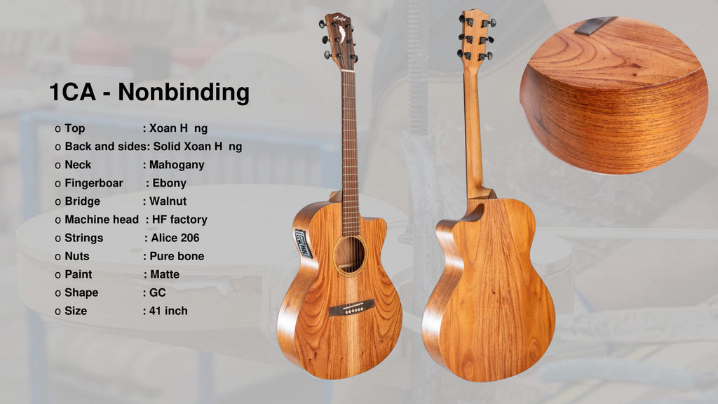 Đàn Guitar Acoustic Asolid 1CA Nonbinding