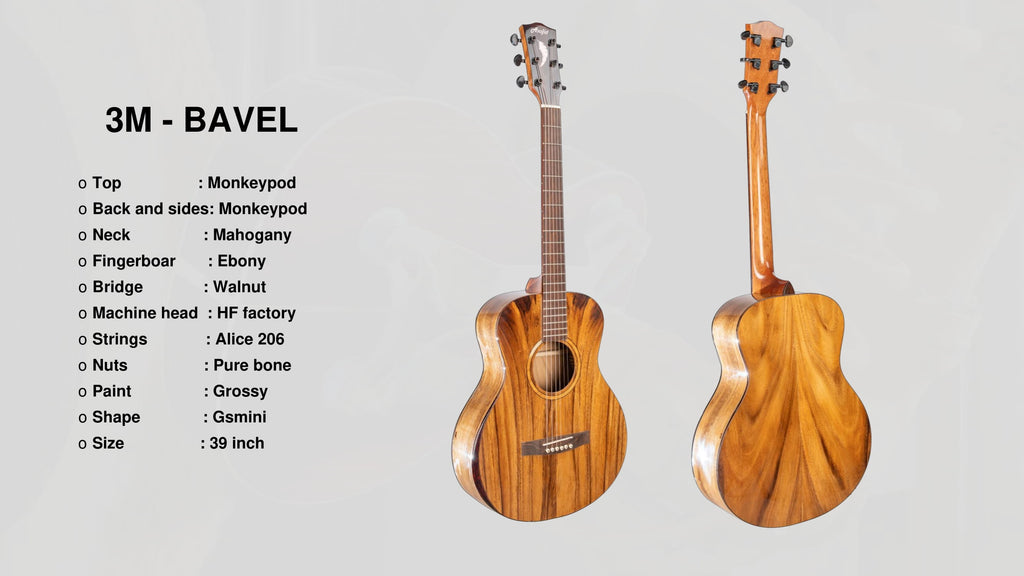 Đàn Guitar Acoustic Asolid 3M Bavel