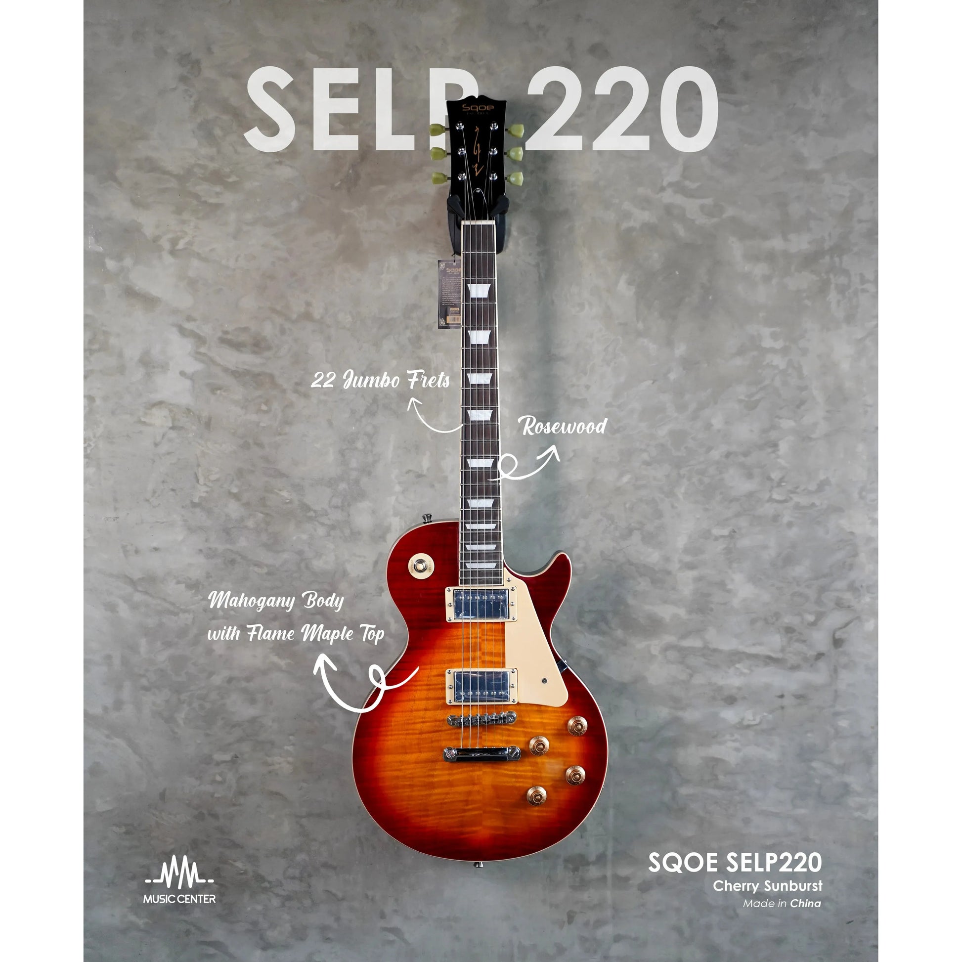 Đàn Guitar Điện Sqoe SELP220 HH, Rosewood Fingerboard - Việt Music
