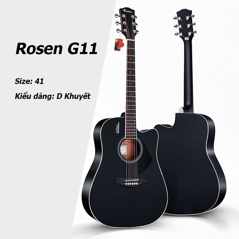 Đàn Guitar Acoustic Rosen G11D - Dreadnought (Full phụ kiện) - Việt Music