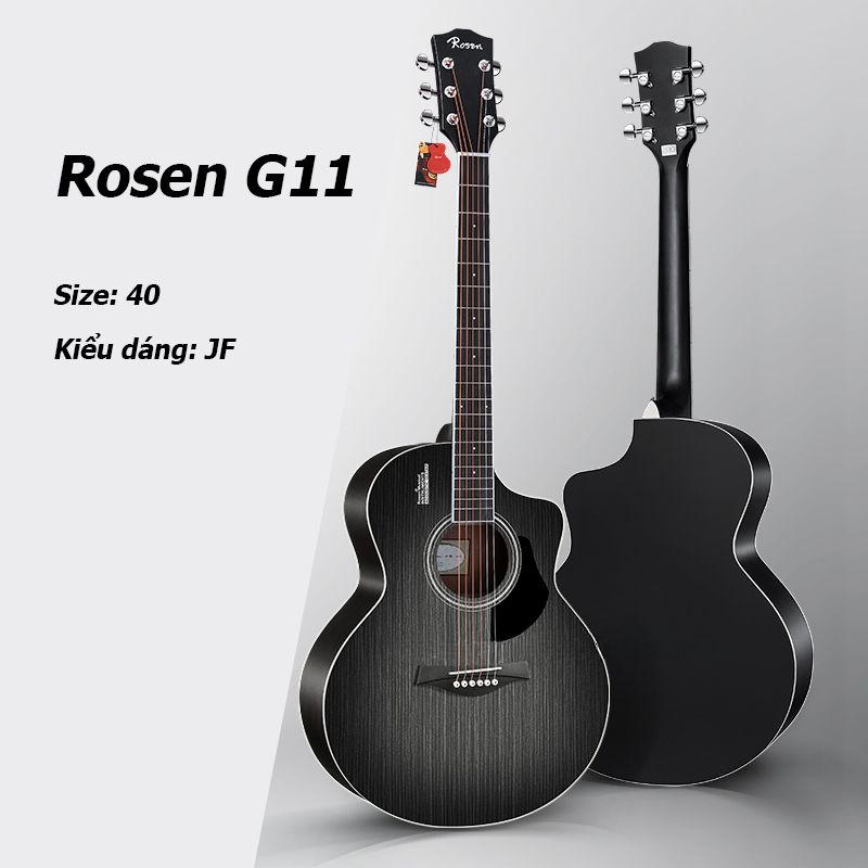 Đàn Guitar Acoustic Rosen G12JF - Jumbo Fingerstyle (Full phụ kiện) - Việt Music