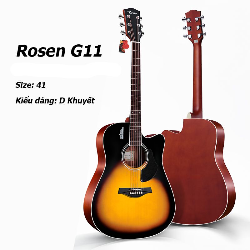 Đàn Guitar Acoustic Rosen G11D - Dreadnought (Full phụ kiện) - Việt Music