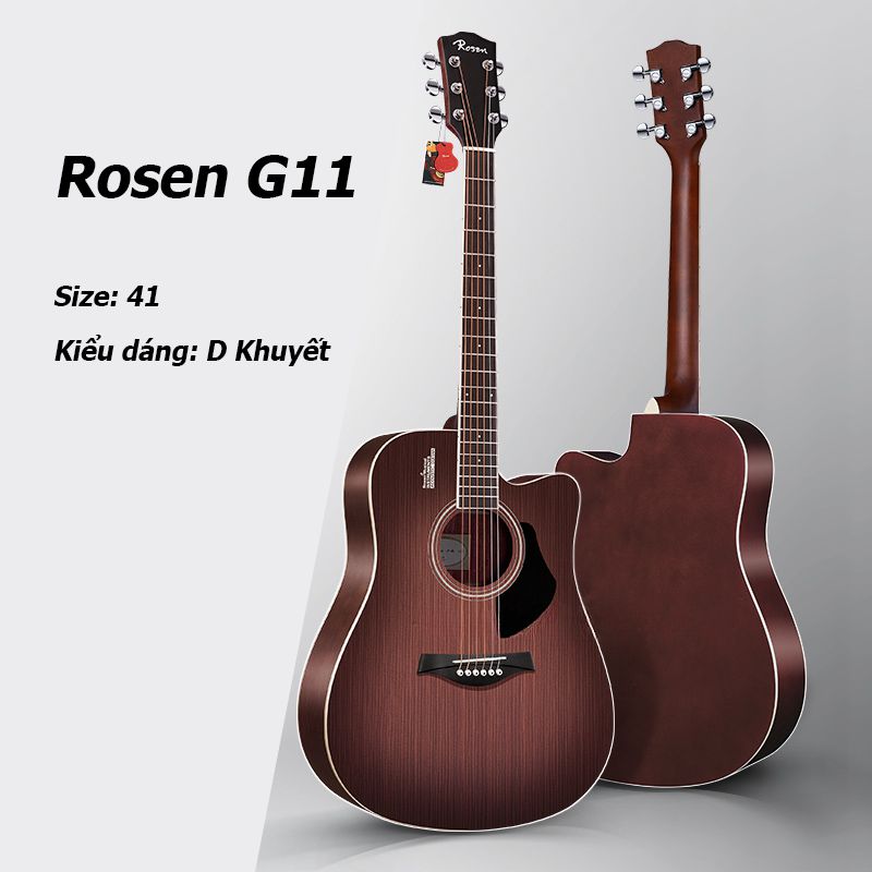 Đàn Guitar Acoustic Rosen G12D - Dreadnought (Full phụ kiện) - Việt Music