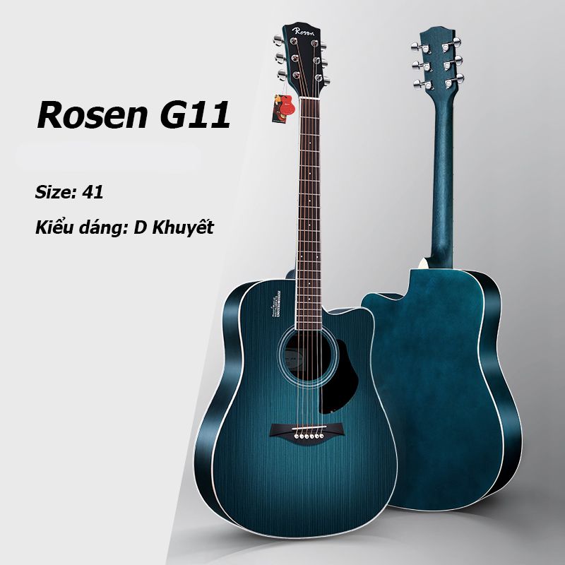 Đàn Guitar Acoustic Rosen G11D - Dreadnought (Full phụ kiện) - Việt Music