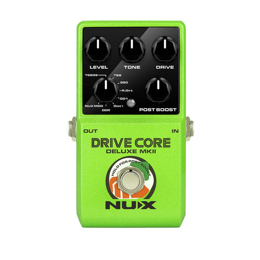 Pedal Guitar Nux Drive Core Deluxe MKII NCO-2 - 8-way OD combination pedal. Wasabi Drive, must be hot!!