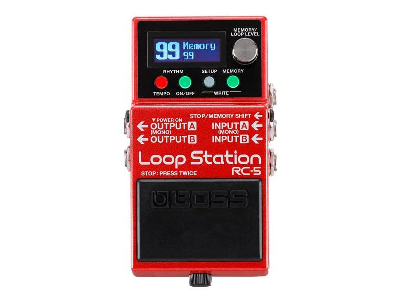 Pedal Boss RC-5 提供 99 個樂句記憶。