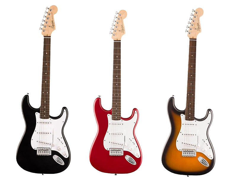 Squier 首次亮相繫列 Stratocaster SSS 電吉他，Laurel 指板