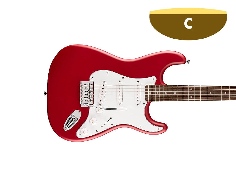 Đàn Guitar Điện Squier Debut Series, thiết kế cần đàn hình chữ C.